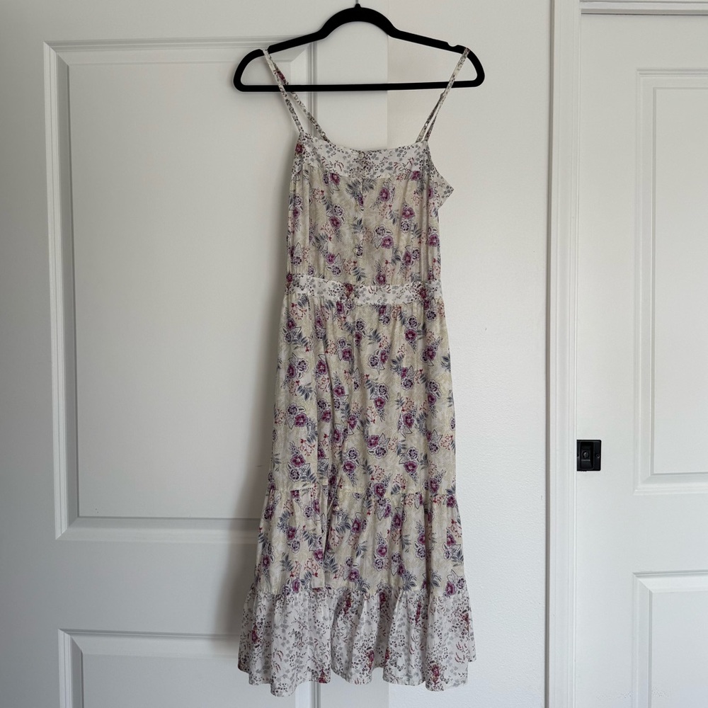 Maje Paris Floral White and Purple Women's Dress